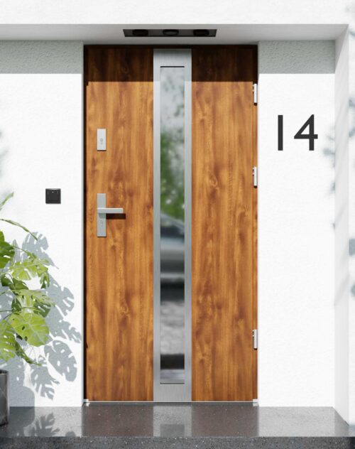 Drzwi zewnętrzne do domu z ościeżnicą aluminiową Otto 33 w systemie Alu