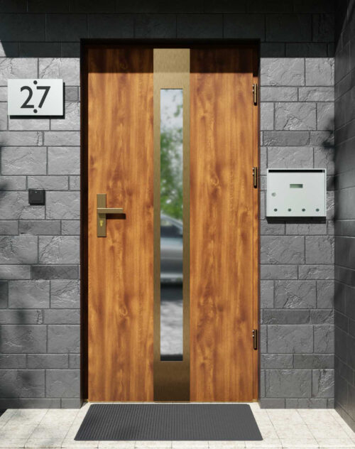 Drzwi zewnętrzne do domu z ościeżnicą aluminiową Otto 35 Gold w systemie Alu extra RC2