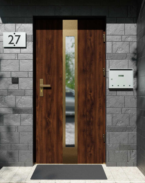 Drzwi zewnętrzne do domu z ościeżnicą aluminiową Otto 35 Gold w systemie Alu extra RC2