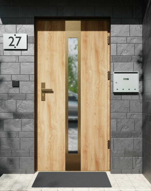 Drzwi zewnętrzne do domu z ościeżnicą aluminiową Otto 35 Gold w systemie Alu extra RC2