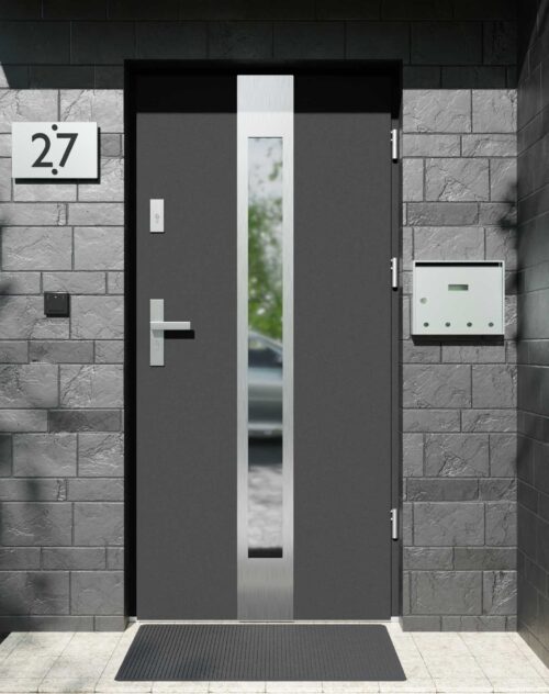 Drzwi zewnętrzne do domu z ościeżnicą aluminiową Otto 35 w systemie Alu