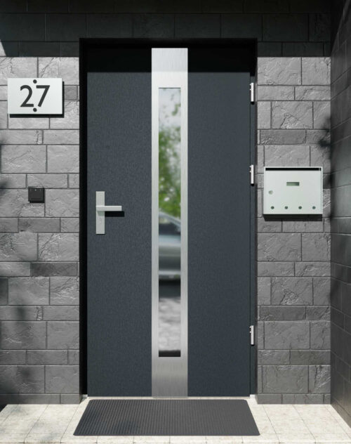 Drzwi zewnętrzne do domu z ościeżnicą aluminiową Otto 35 w systemie Alu extra RC2