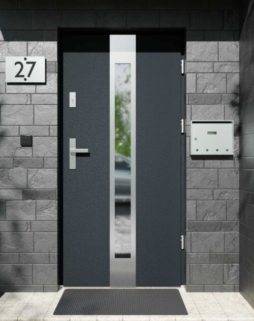 Drzwi zewnętrzne do domu z ościeżnicą aluminiową Otto 35 w systemie Alu