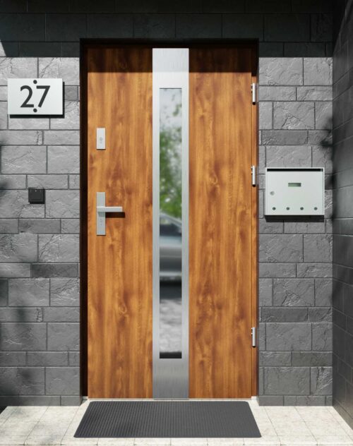 Drzwi zewnętrzne do domu z ościeżnicą aluminiową Otto 35 w systemie Alu