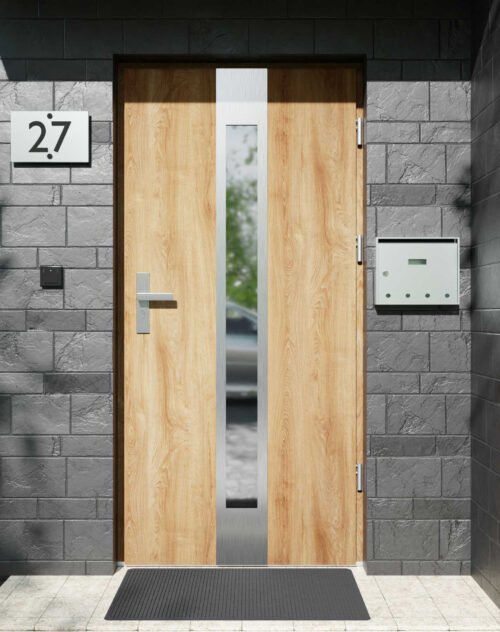 Drzwi zewnętrzne do domu z ościeżnicą aluminiową Otto 35 w systemie Alu extra RC2