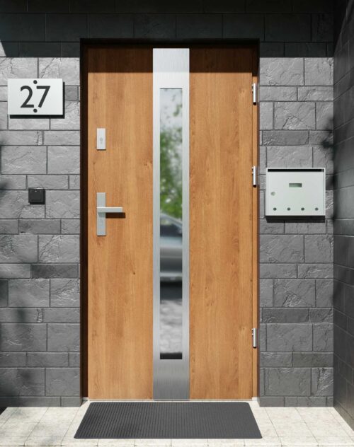 Drzwi zewnętrzne do domu z ościeżnicą aluminiową Otto 35 w systemie Alu