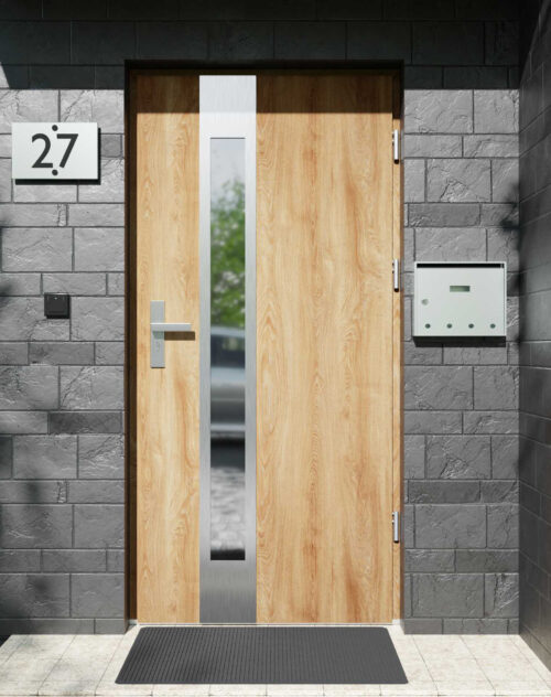 Drzwi zewnętrzne do domu z ościeżnicą aluminiową Otto 35B w systemie Alu extra RC2