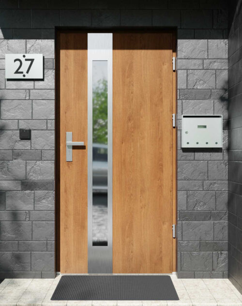 Drzwi zewnętrzne do domu z ościeżnicą aluminiową Otto 35B w systemie Alu extra RC2