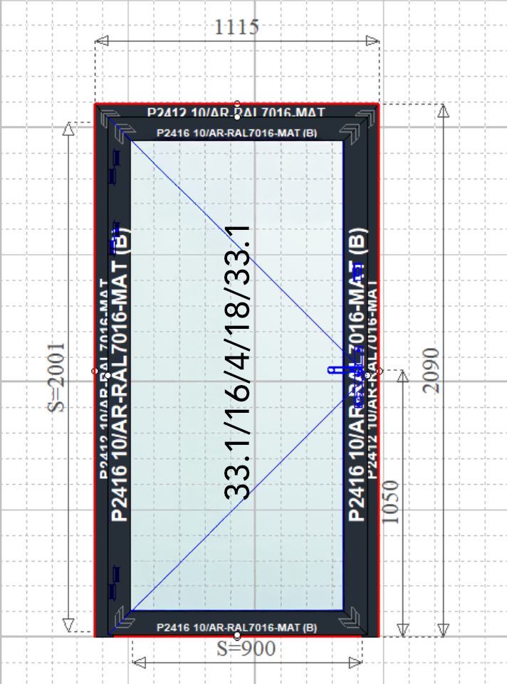 Drzwi aluminiowe 111,5 x 210 cm Aluron AS75