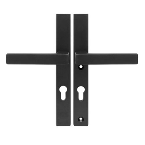 Klamka Theo Slim Alubrass kolor czarny, rozstaw 72mm