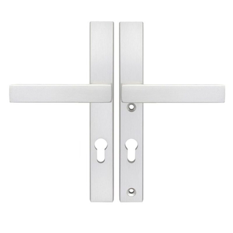 Klamka Theo Slim Alubrass kolor inox, rozstaw 72mm