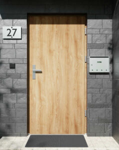 Drzwi zewnętrzne w kolorze dąb turner