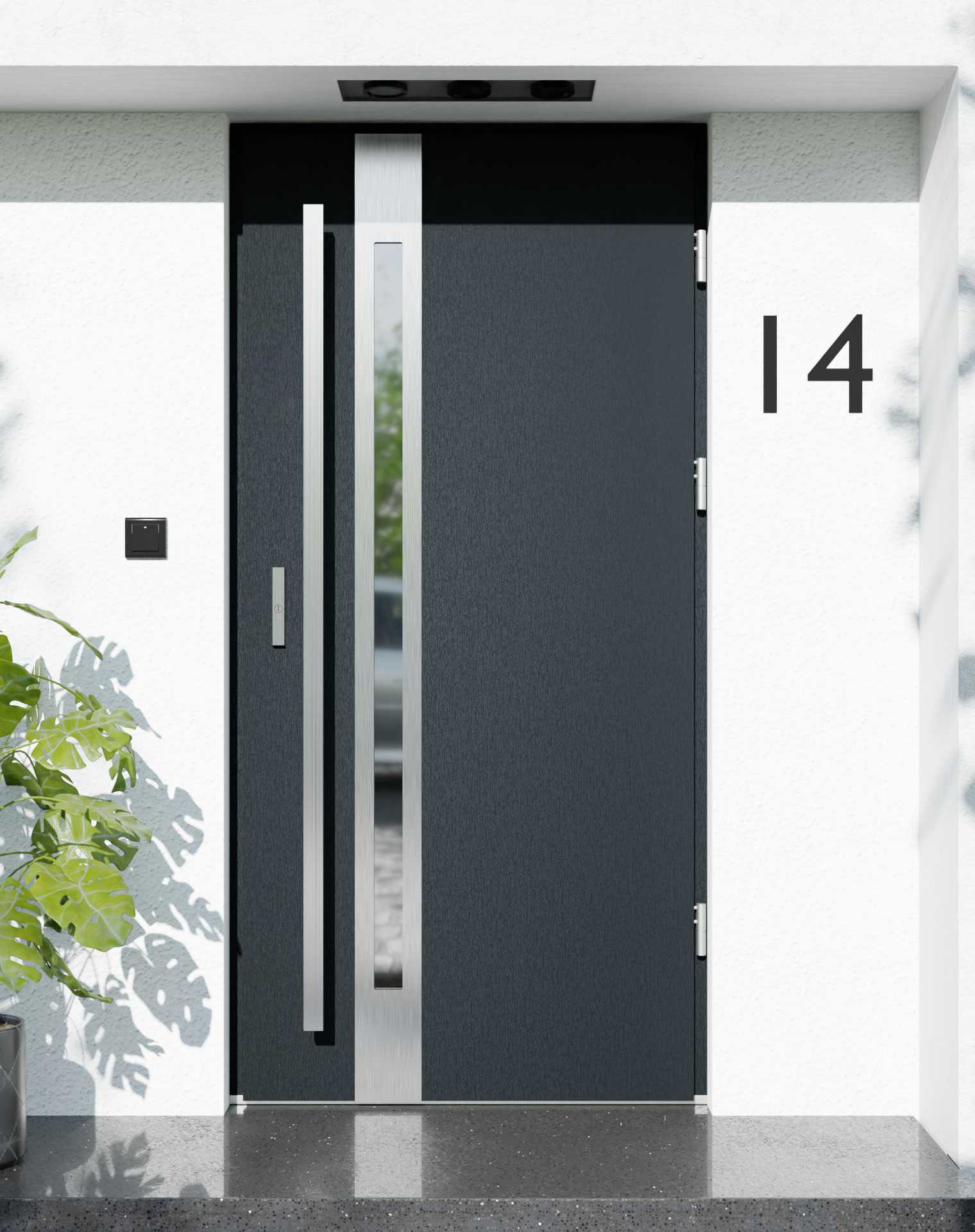 Drzwi zewnętrzne do domu z ościeżnicą drewnianą Otto 12B w systemie Wood extra