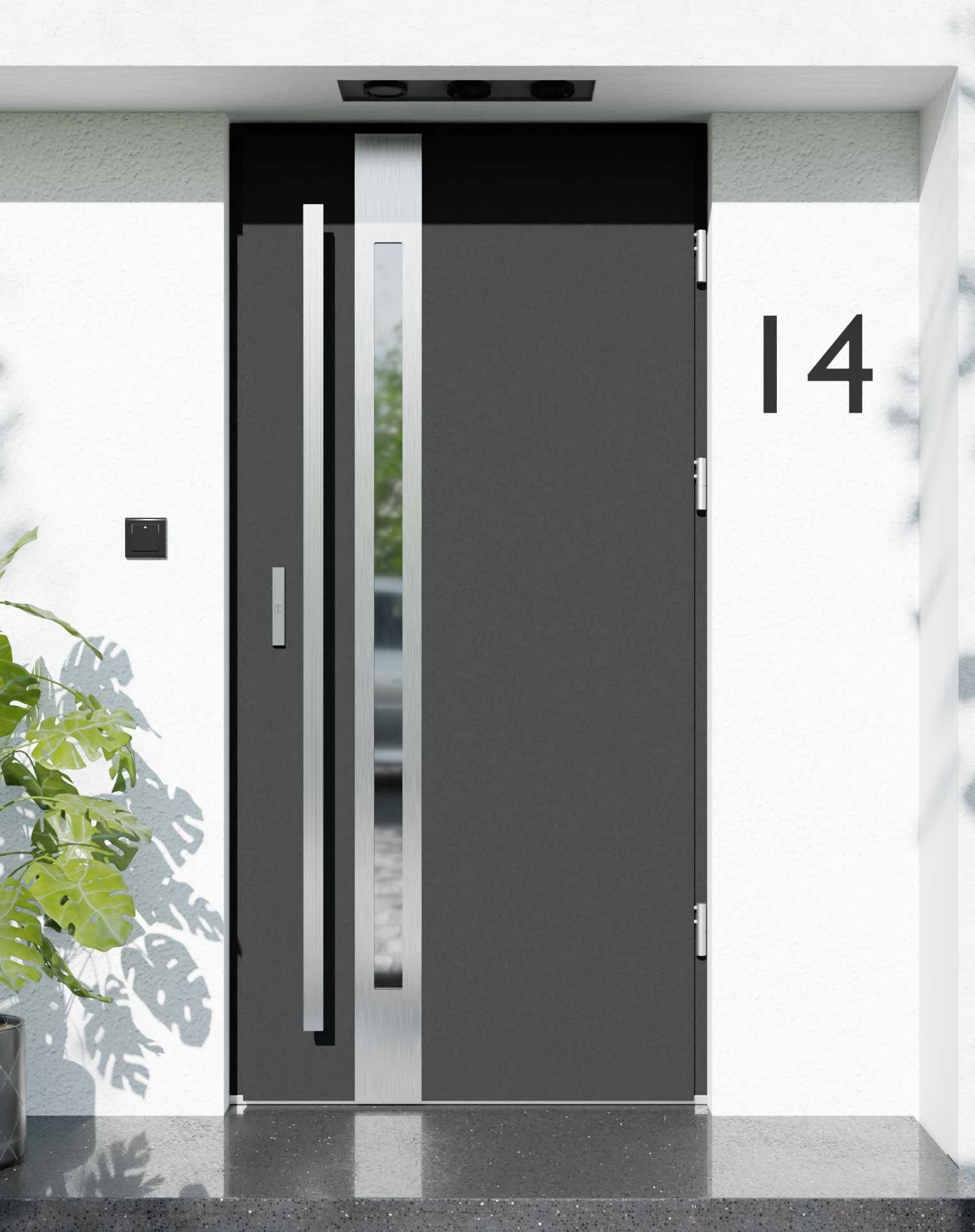 Drzwi zewnętrzne do domu z ościeżnicą drewnianą Otto 12B w systemie Wood extra