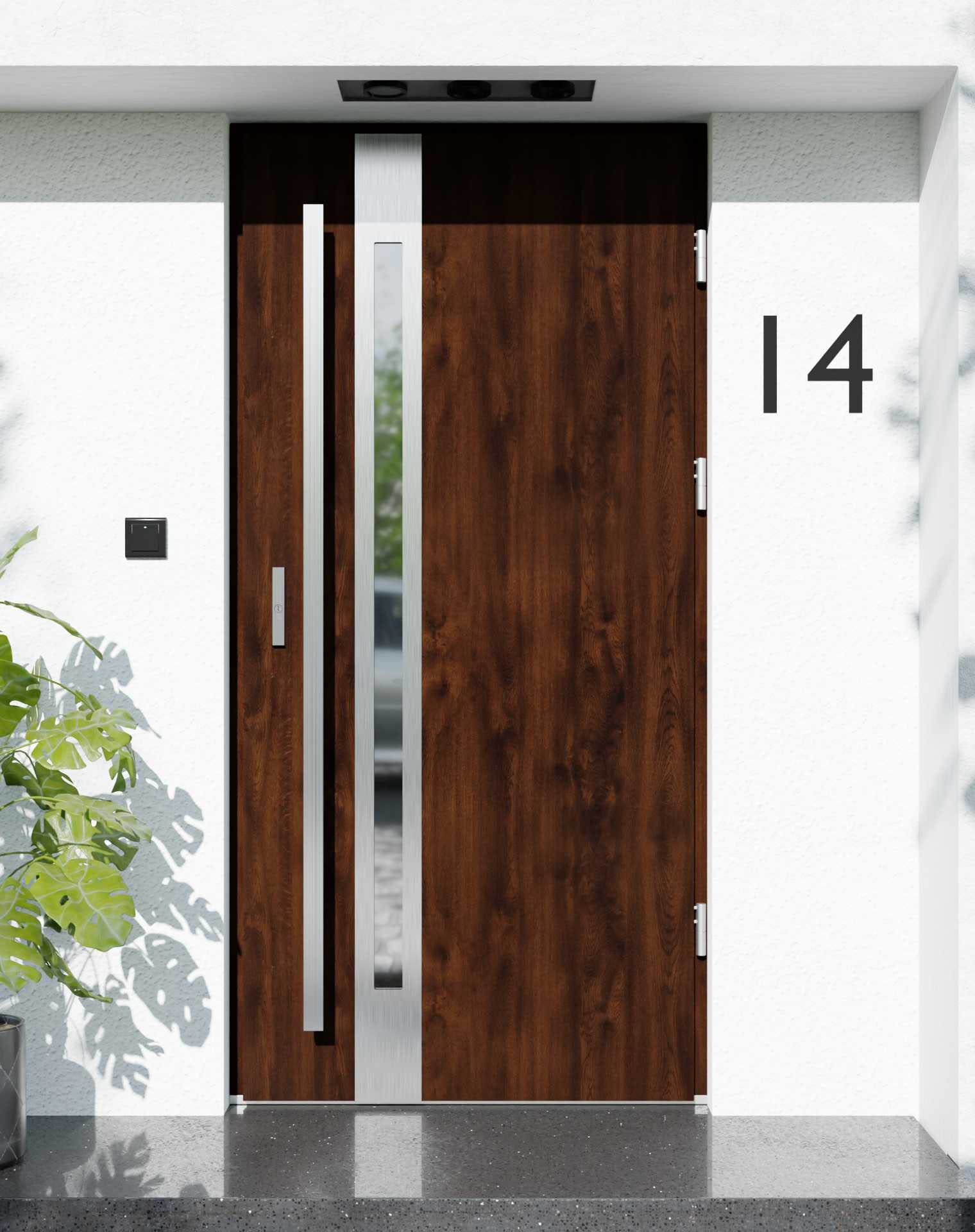 Drzwi zewnętrzne do domu z ościeżnicą drewnianą Otto 12B w systemie Wood extra