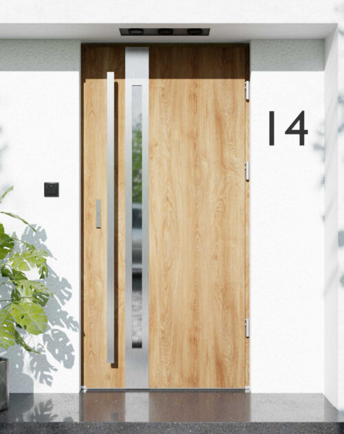 Drzwi zewnętrzne do domu z ościeżnicą drewnianą Otto 12B w systemie Wood extra