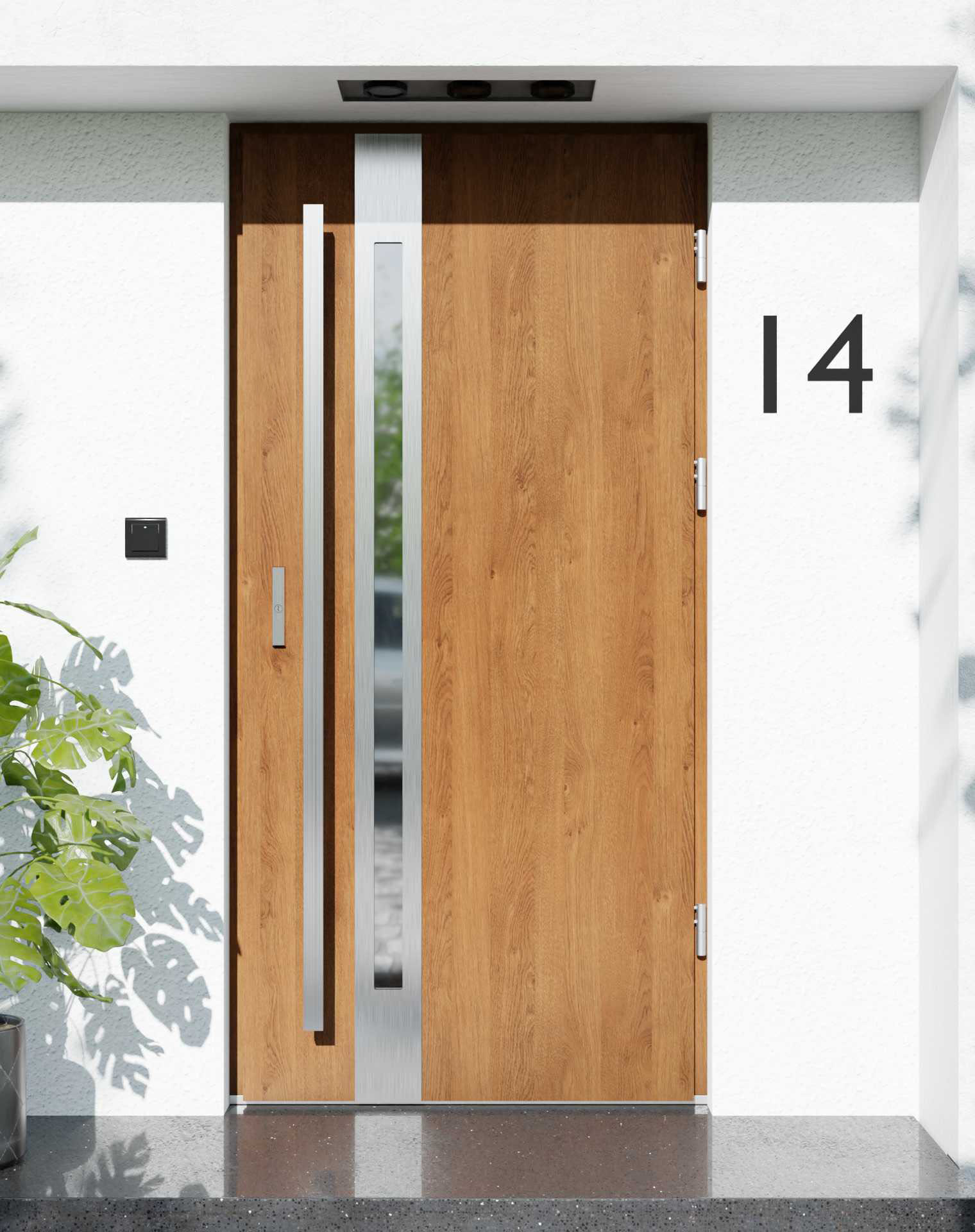 Drzwi zewnętrzne do domu z ościeżnicą drewnianą Otto 12B w systemie Wood extra