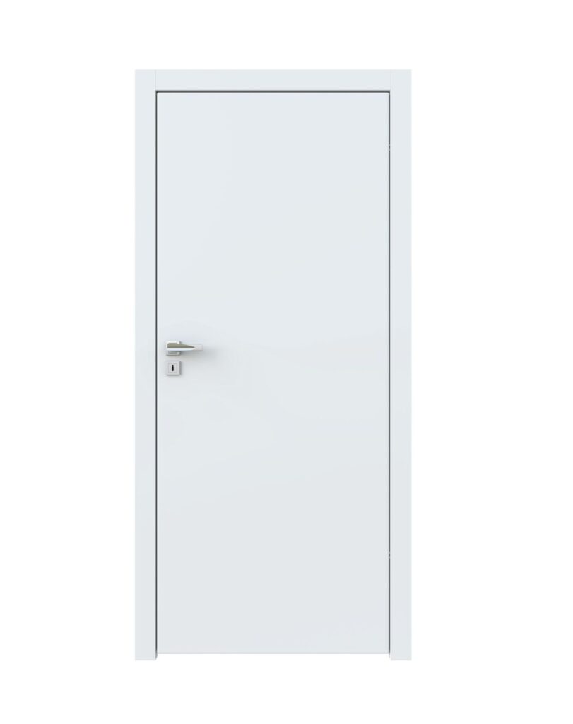 białe bezprzylgowe drzwi wewnętrzne