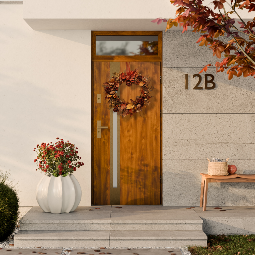 Jesienny wianek na drzwi 