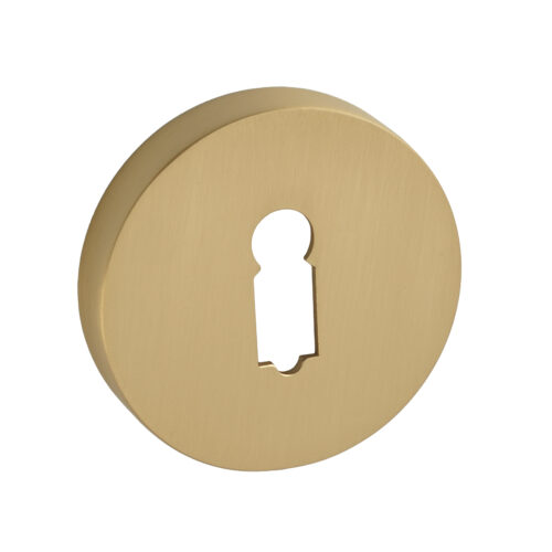 Szyld okrągły C w wersji KLUCZ kolor satyna mosiądz