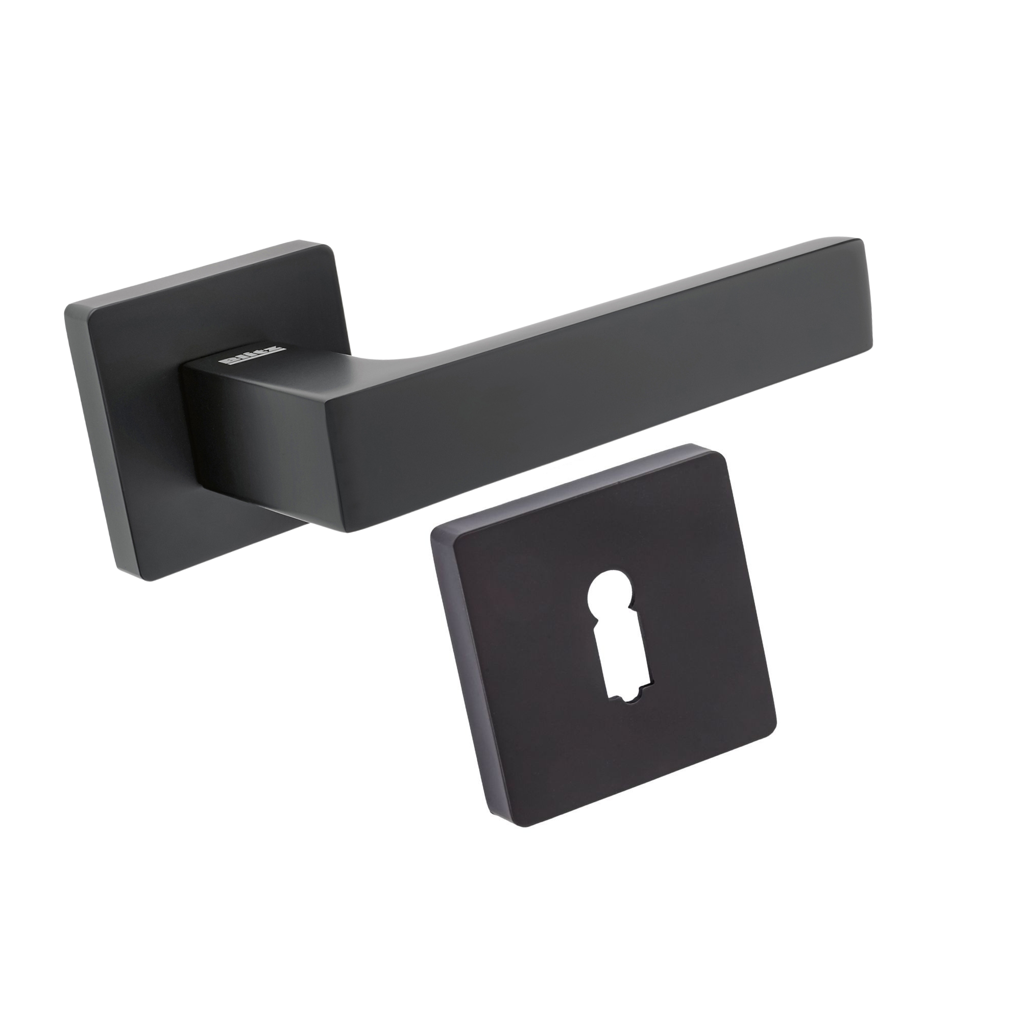 Komplet okuć Orlando z kwadratowym szyldem w wersji KLUCZ kolor czarny