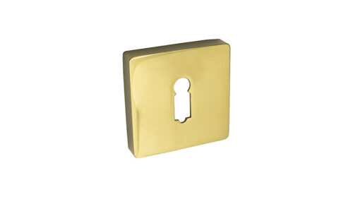 Szyld kwadratowy R w wersji KLUCZ kolor mosiądz pvd