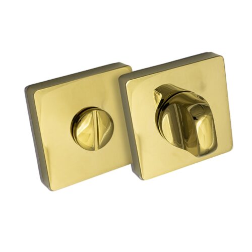 Szyld kwadratowy R w wersji WC kolor mosiądz pvd