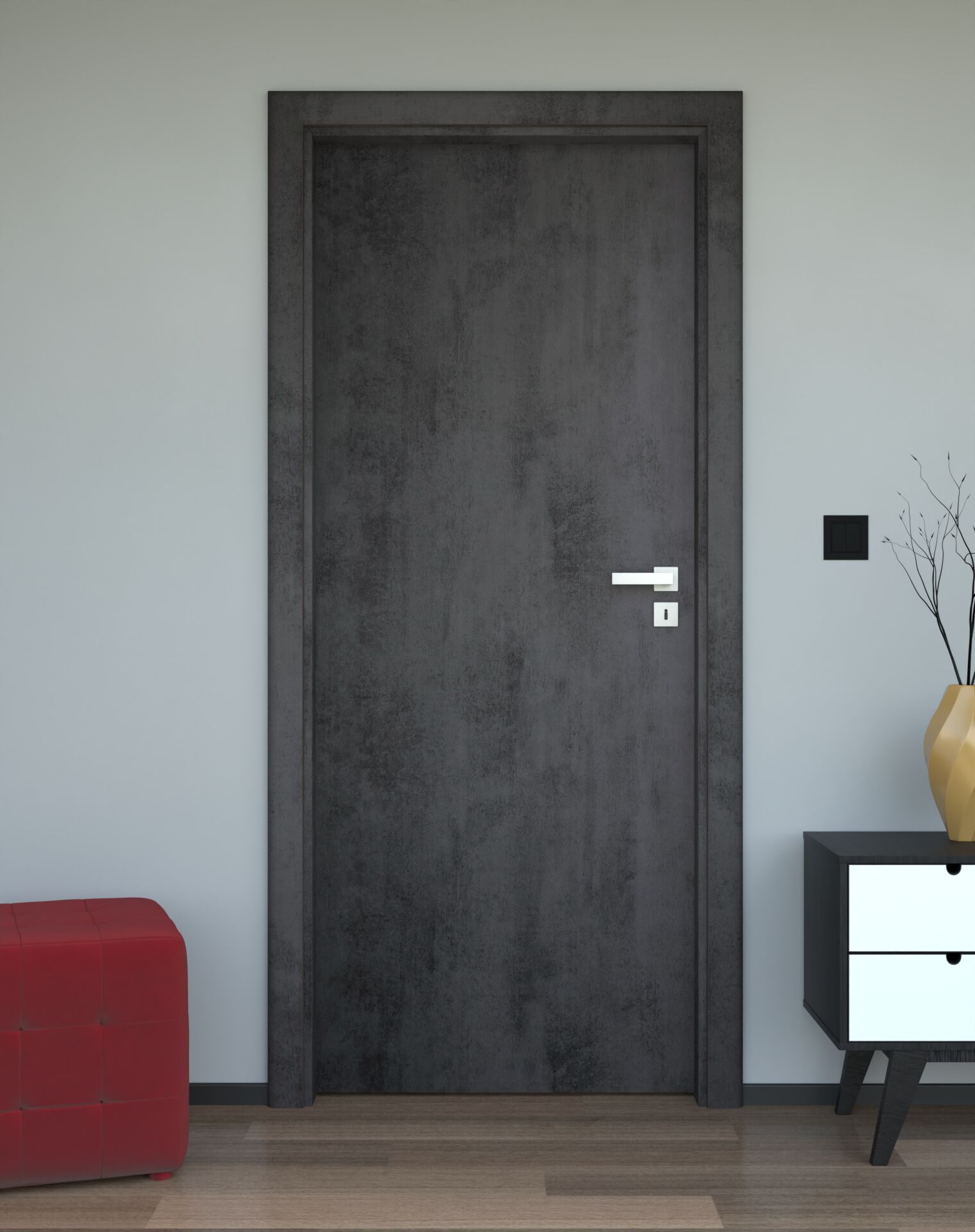Drzwi wewnętrzne akustyczne Bastion Interior STD-01 z ościeżnicą