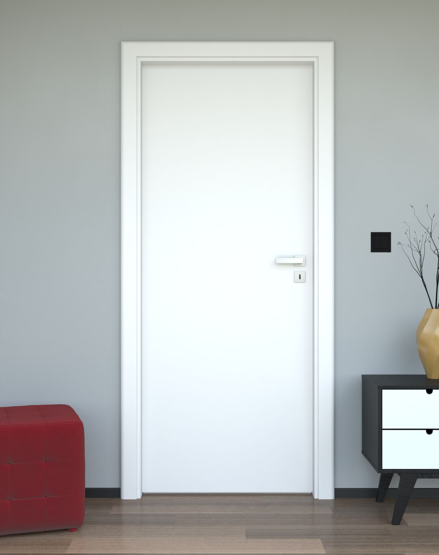 Drzwi wewnętrzne akustyczne Bastion Interior STD-01 z ościeżnicą