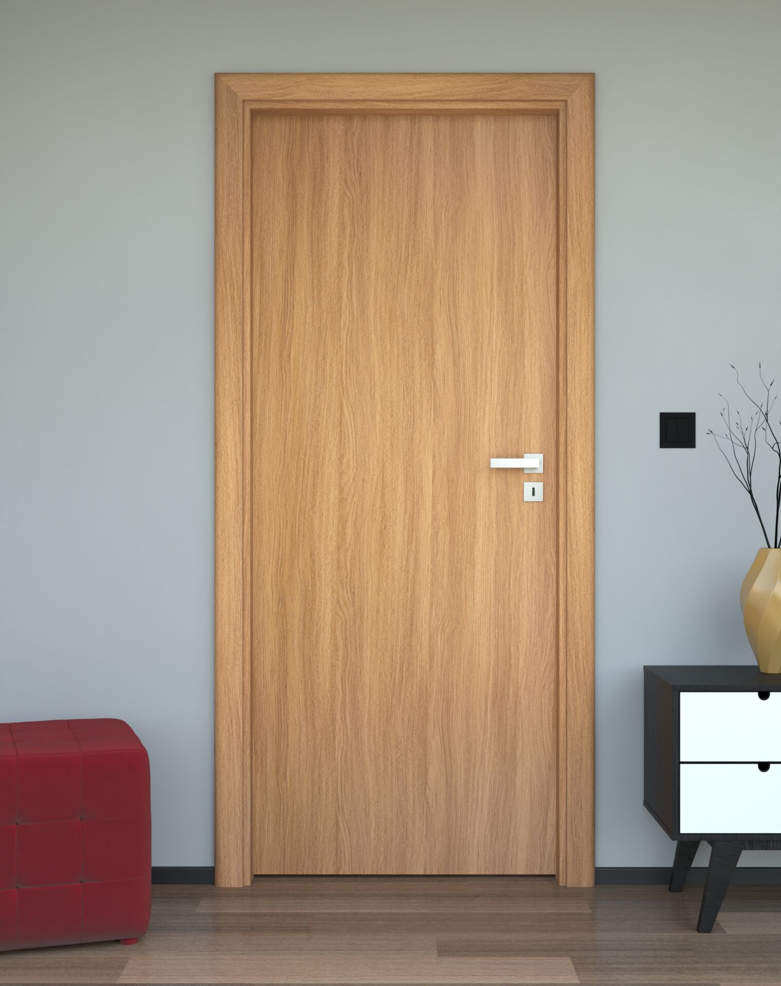 Drzwi wewnętrzne akustyczne Bastion Interior STD-01 z ościeżnicą