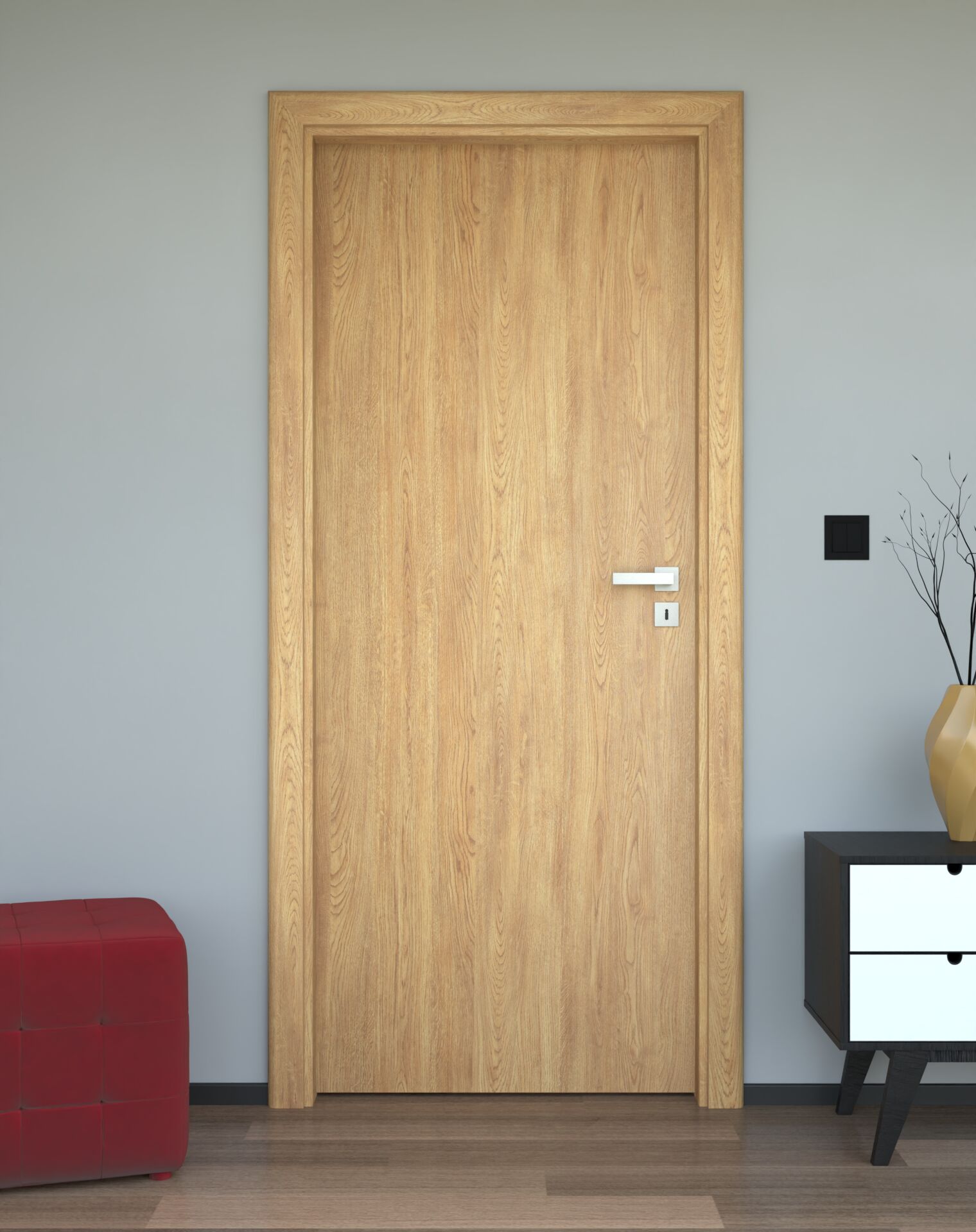 Drzwi wewnętrzne akustyczne Bastion Interior STD-01 z ościeżnicą