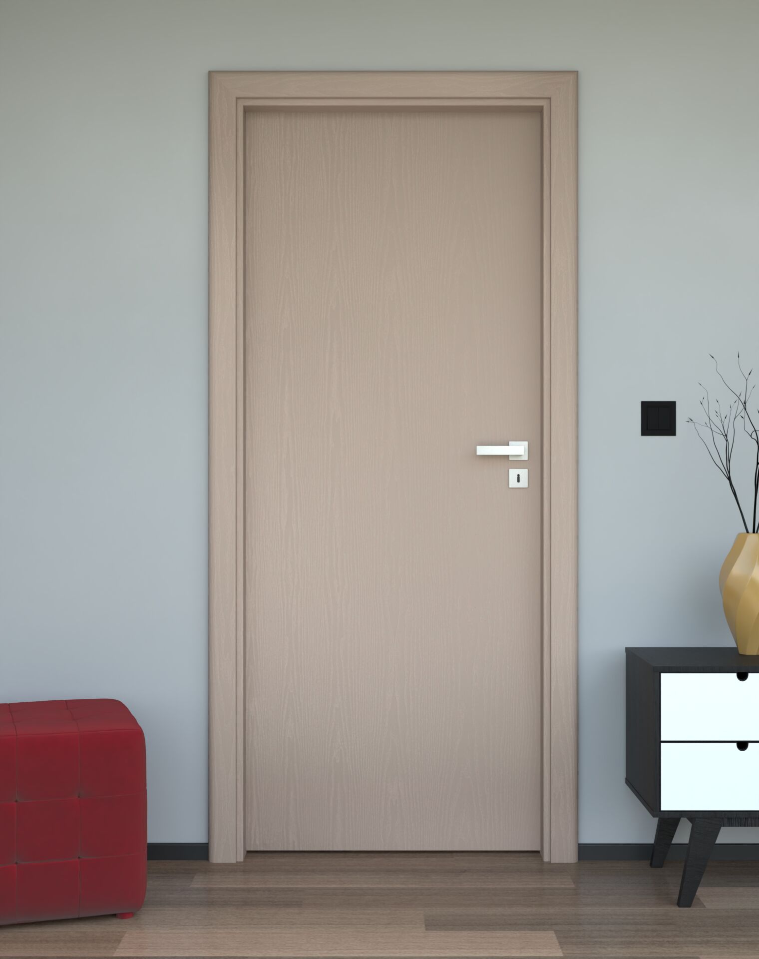Drzwi wewnętrzne akustyczne Bastion Interior STD-01 z ościeżnicą