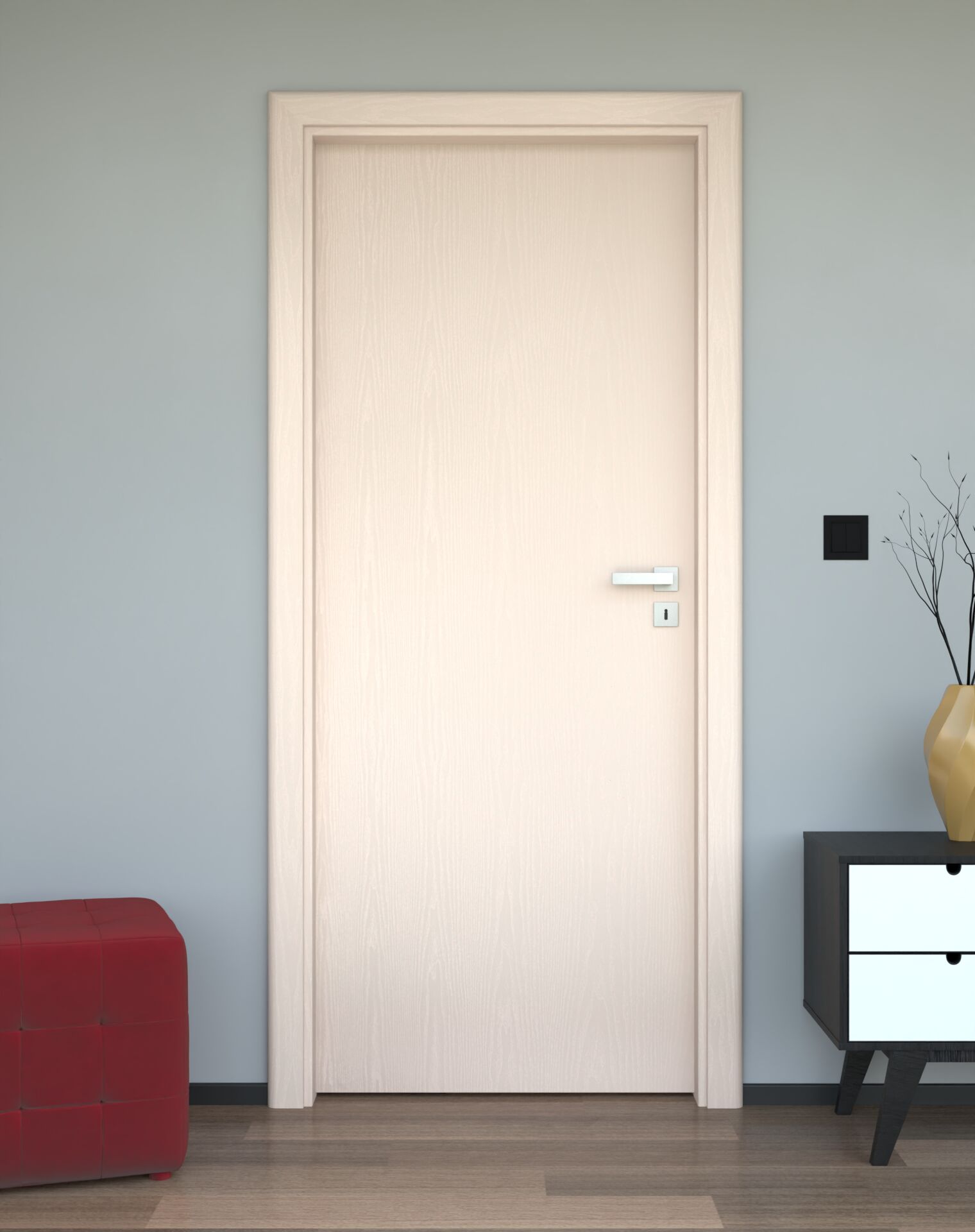 Drzwi wewnętrzne akustyczne Bastion Interior STD-01 z ościeżnicą